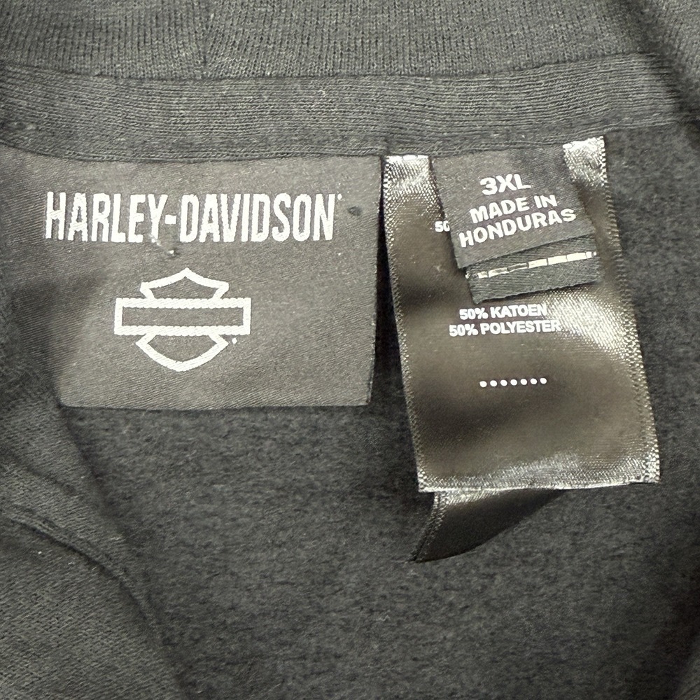Harley Davidson Men's Hoodie Sweatshirt Motorcycle Black Size 3XL NWOT - Picture 4 of 7